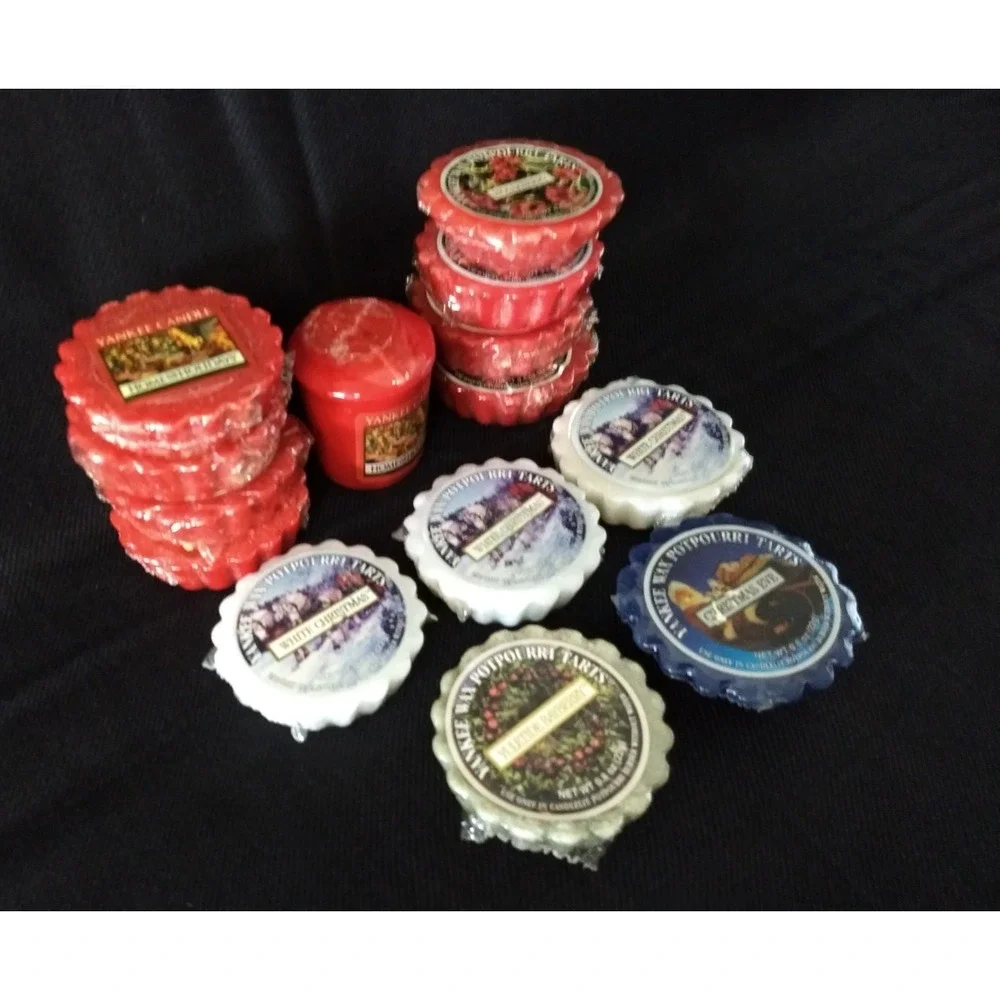 Yankee Candle Tart Wax Melts Lot 14 Retired Home for Holiday White Christmas NEW